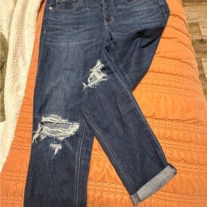 American Eagle Outfitters Dark Blue Boyfriend Jeans
